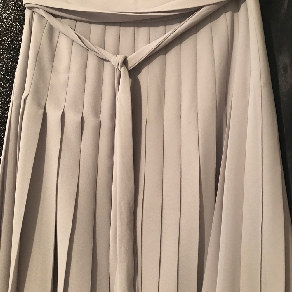 Ann Taylor light silver/gray pleated skirt size 2. - Picture 4 of 10